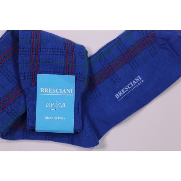 Bresciani Unican Navy Blue Cotton Autumn/Winter Socks US 8-12 Men's New! - Picture 2 of 3